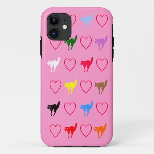 Liebe-Katzen-Entwurf Case-Mate iPhone Hülle (Rückseite)