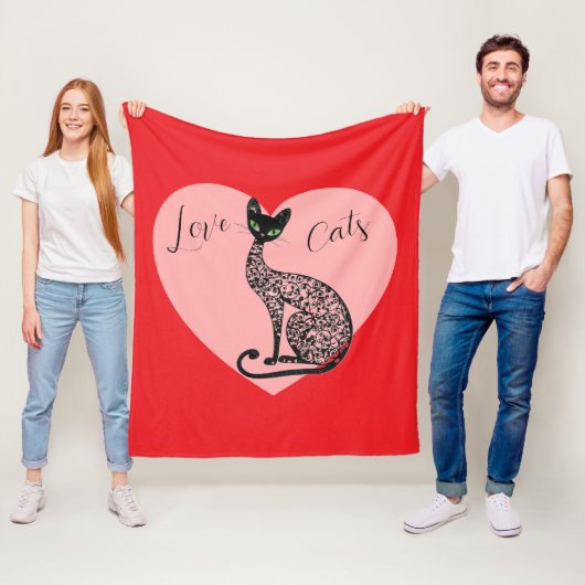 Liebe Katzen Fleecedecke (Beispiel)