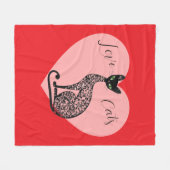 Liebe Katzen Fleecedecke (Vorderseite (Horizontal))