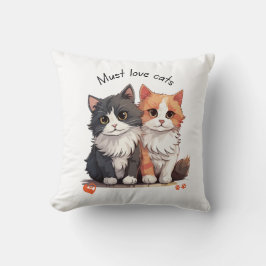 Liebe Katzen, Geschenk für Katzenliebhaber Kissen