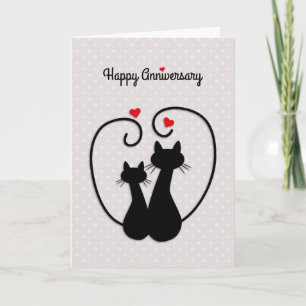 Liebe Katzen, herzlichen Hochzeitstag Karte