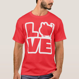 Liebe Katzen in weißem Valentinstag T-Shirt