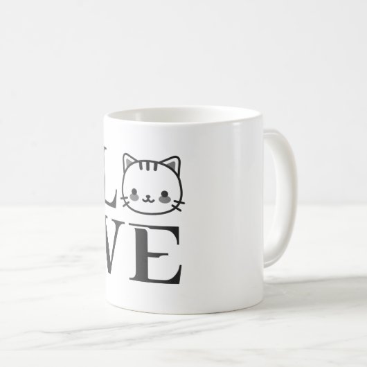 Liebe Katzen Kaffeetasse (VorderseiteRechts)