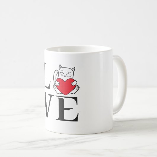 Liebe Katzen Kaffeetasse (VorderseiteRechts)