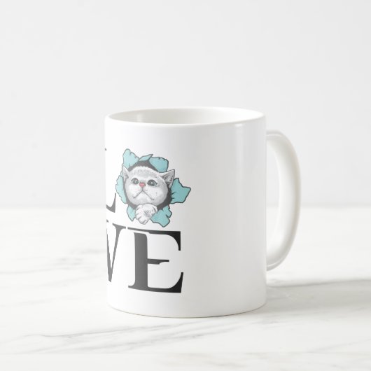 Liebe Katzen Kaffeetasse (VorderseiteRechts)