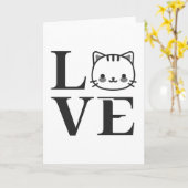 Liebe Katzen Karte (Gelbe Blume)