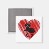 Liebe Katzen Magnet (Vorderseite/Rückseite)