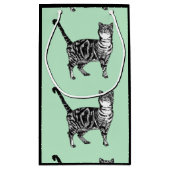 Liebe Katzen Minze Tabby Katze Tiertier Geschenkta Kleine Geschenktüte (Rückseite)