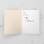 Liebe Katzen mit rotem Herzen Karte (Innenseite)