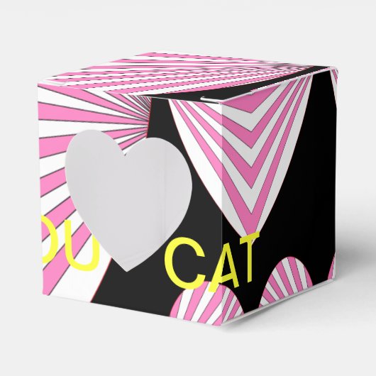 Liebe-Katzen-Pop-Kunst-Party-Dekorationen Geschenkschachtel (Vorderseite)