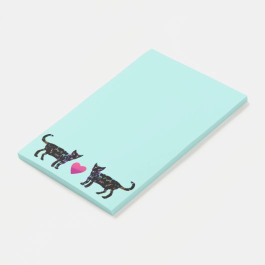 Liebe-Katzen Posten-it® merkt 4 x 6 Post-it Klebezettel (angewinkelt)