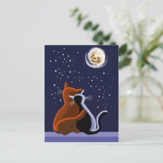 Liebe Katzen Postkarte (Stehend Vorderseite)