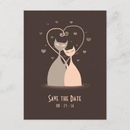 Liebe Katzen - Save the Date Postkarte