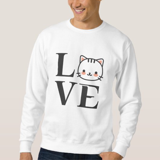 Liebe Katzen Sweatshirt (Vorderseite)
