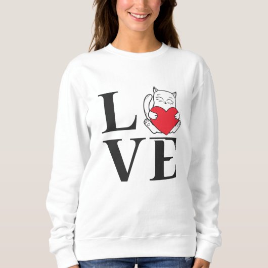 Liebe Katzen Sweatshirt (Vorderseite)