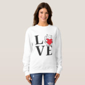 Liebe Katzen Sweatshirt (Vorne ganz)