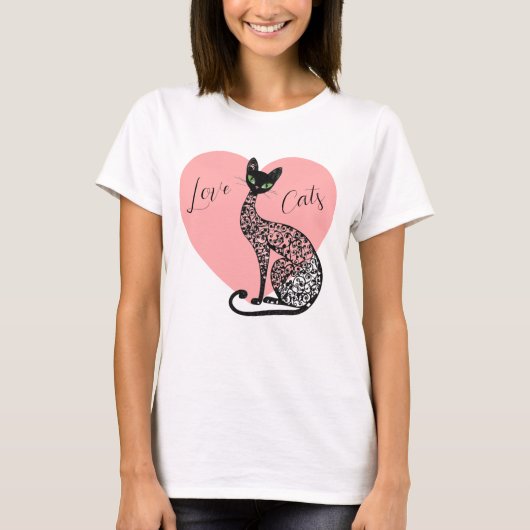 Liebe Katzen T-Shirt (Vorderseite)
