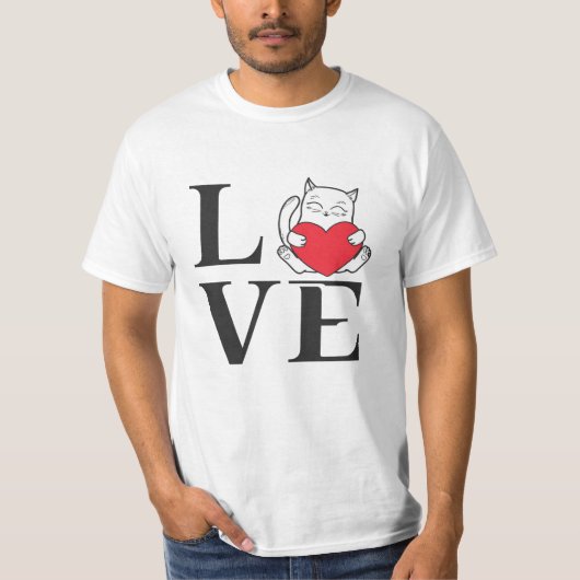 Liebe Katzen T-Shirt (Vorderseite)