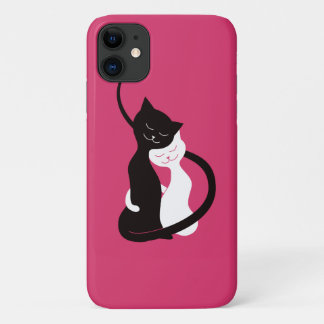 Liebe-Katzen umarmen - niedliches Kitty-Kunst-Rosa Case-Mate iPhone Hülle