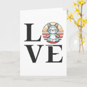 Liebe Katzen und Meditation Karte (Gelbe Blume)