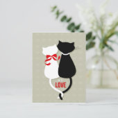 Liebe Katzen Valentine Feiertagspostkarte (Stehend Vorderseite)