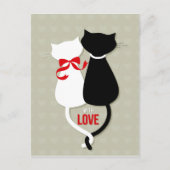 Liebe Katzen Valentine Feiertagspostkarte (Vorderseite)