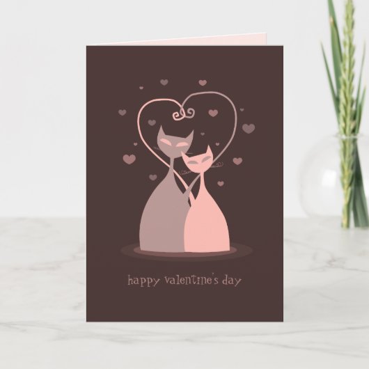 Liebe Katzen Valentinstag-Karte Feiertagskarte (Vorderseite)