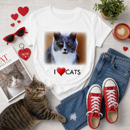 Liebe Katzen Weiblicher T - Shirt