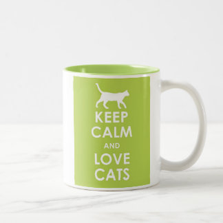 Liebe-Katzen Zweifarbige Tasse