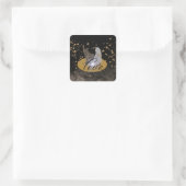 Liebe Katzenaufkleber Quadratischer Aufkleber (Tasche)