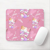 Liebe Katzenmuster farbige Haustiere Tiere Mousepad (Mit Mouse)