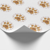 Liebe Katzenpfote Geschenkpapier (Ecke)