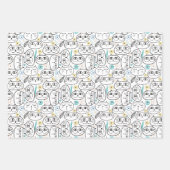 Liebe Katzenverpackungsblätter Geschenkpapier Set (Vorderseite)