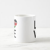 Liebe - Kenia-Flagge Kaffeetasse (Mittel)