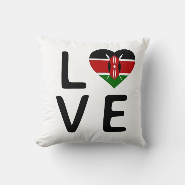 Liebe - Kenia-Flagge Kissen (Vorderseite)