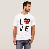 Liebe - Kenia-Flagge T-Shirt (Vorne ganz)