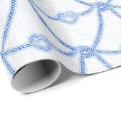 Liebe kennt blaues Seiltafel Geschenkpapier (Rolleneckpunkt)