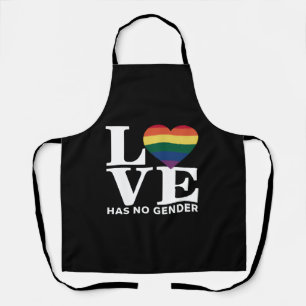 Liebe kennt kein Geschlecht LGBTQ Regenbogen Stolz Schürze