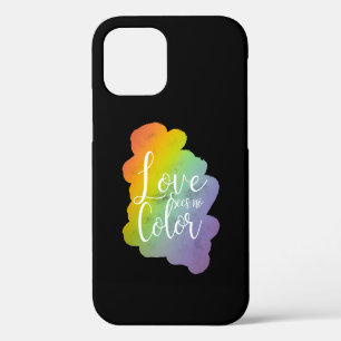 Liebe kennt keine Farbgrenzen Zitat Regenbogen Sch iPhone 12 Hülle