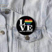 Liebe kennt keine Geschlechter LGBTQ Regenbogen St Button (Beispiel)