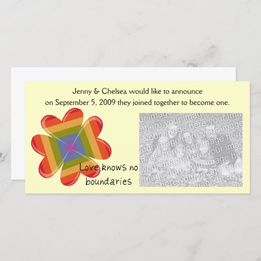 Liebe kennt keine Grenzen Ankündigung (Vorne/Hinten)