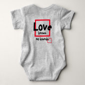 Liebe kennt keine Grenzen Baby Strampler (Rückseite)