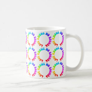 Liebe kennt keine Grenzen für den Regenbogenkreis Kaffeetasse