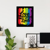 LIEBE KENNT KEINE GRENZEN FÜR LGBT-Gay Pride Poster (Heimbüro)