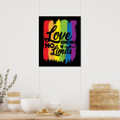 LIEBE KENNT KEINE GRENZEN FÜR LGBT-Gay Pride Poster (Küche)