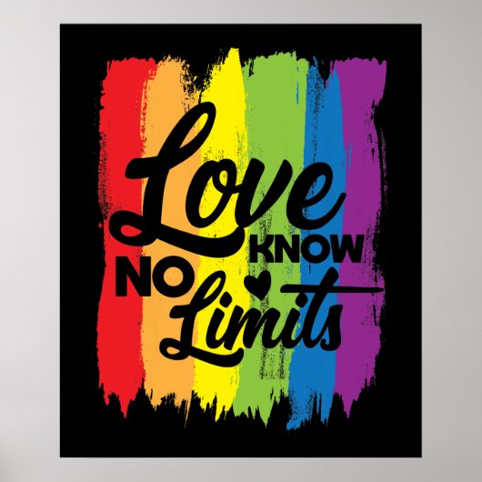 LIEBE KENNT KEINE GRENZEN FÜR LGBT-Gay Pride Poster (Vorne)