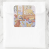 Liebe kennt keine Grenzen Quadratischer Aufkleber (Tasche)