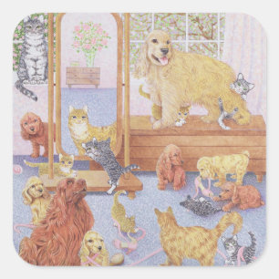 Liebe kennt keine Grenzen Quadratischer Aufkleber