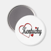 Liebe Kentucky Hearts Magnet (Vorderseite/Rückseite)