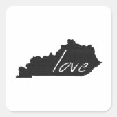 Liebe Kentucky Quadratischer Aufkleber (Vorderseite)